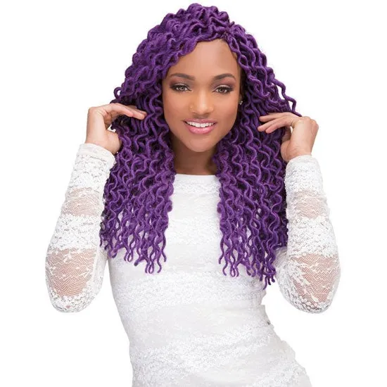 Janet Collection 2 X Mambo Synthetic Coily Dense Locs 18 / Oet1b/Burg