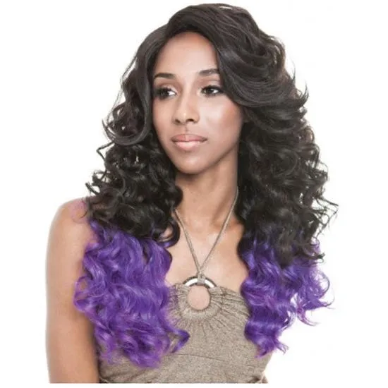 Mane Concept Hair Soft Swiss Lace Front Human Hair Bs 217 Stylemix Wig St1b/Cobaltpurple