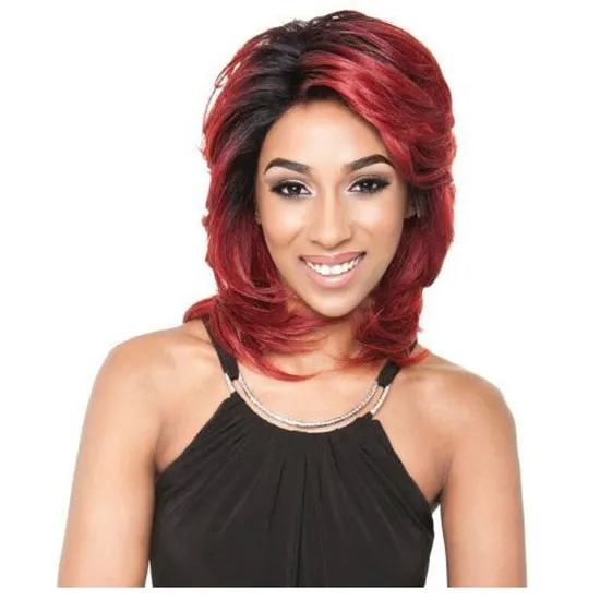 Mane Concept Hair Silk Lace Front Human Hair Blend Bs 611 Wig 1B