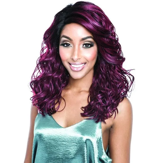 Mane Concept Hair Brown Sugar Glueless Lace Human Hair Bsg207 Melrose Lace Front Wig 1B
