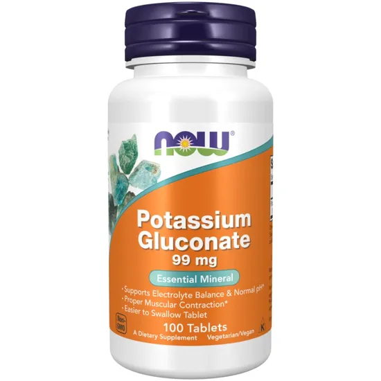 NOW Foods Potassium Gluconate 99mg Tablets