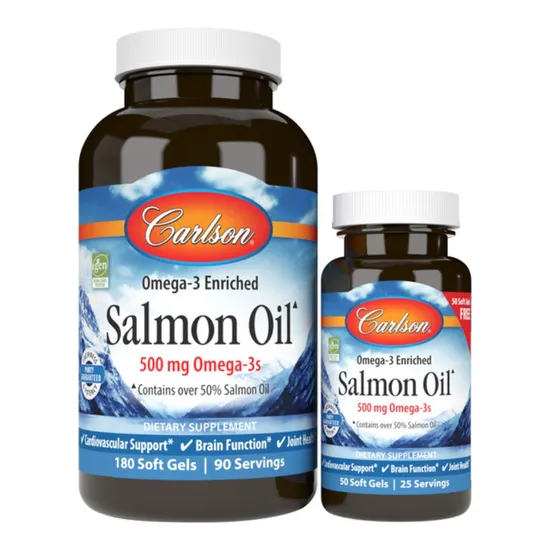 Carlson Labs Norwegian Salmon Oil Softgels + 50