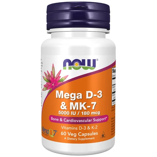 NOW Foods Mega D-3 & MK-7 Capsules