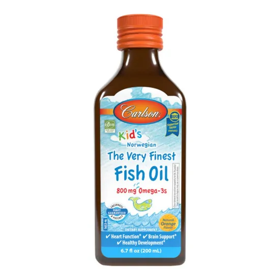 Carlson Labs Kid's The Very Finest Fish Oil 800mg Natural Orange