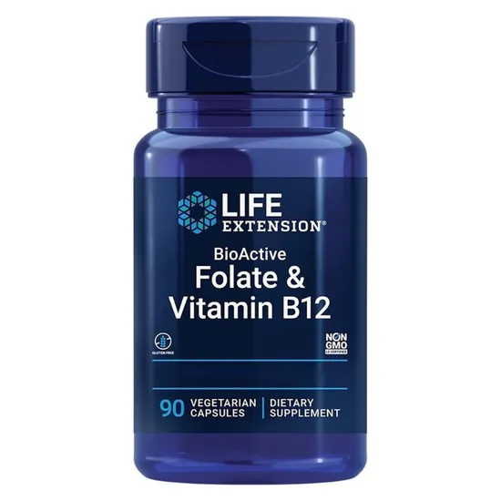 Life Extension BioActive Folate & Vitamin B12 Vegicaps