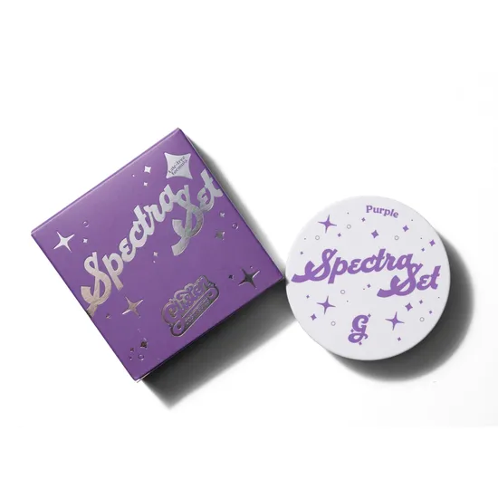 Glisten Cosmetics Purple Spectra Set Colourful Pressed Powder