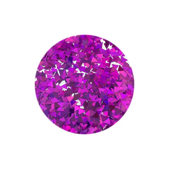 Stargazer Shapes Face Glitter Shaker Purple Triangle