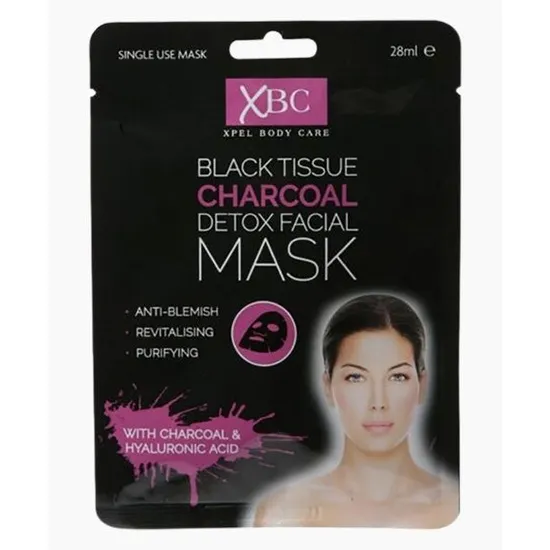 Xpel Body Care Black Tissue Charcoal Detox Facial Mask