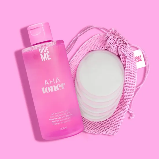 Give Me AHA Glycolic Skin Tonic & Bamboo Pads Set