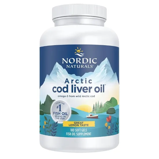 Nordic Naturals Arctic Cod Liver Oil 750mg Lemon Softgels