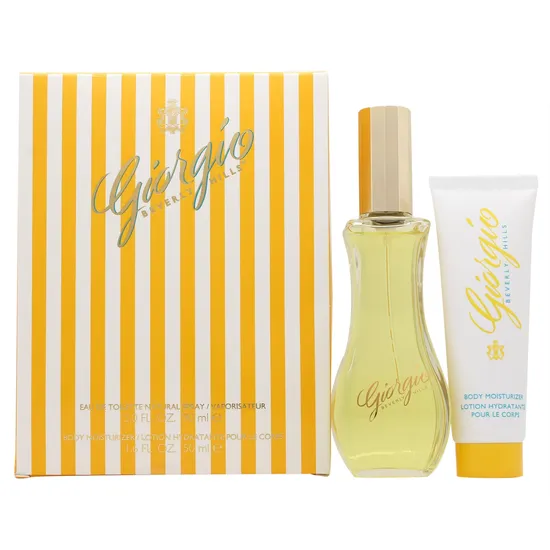 Giorgio Beverly Hills Yellow Gift Set 90ml Eau De Toilette + 50ml Body Lotion