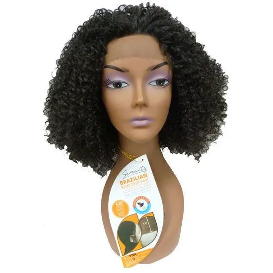 Serenity Brazilian Remi Deep Part Blended Human Hair Viva Swiss Lace Wig P18/613
