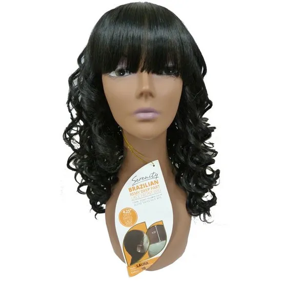 Serenity Brazilian Remi Deep Part Blended Human Hair Laura Swiss Lace Wig Ob4/613