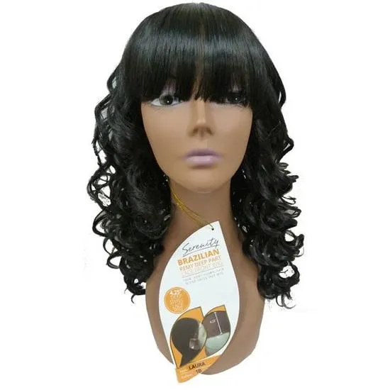 Serenity Brazilian Remi Deep Part Blended Human Hair Laura Swiss Lace Wig P18/613
