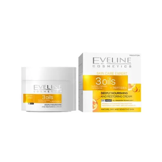 Eveline Skin Care Expert 3 Oils Deeply Nourishing Restoring Cream