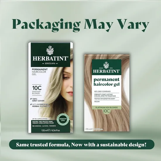 Herbatint Permanent Hair Colour Gel 10C Platinum Ash Blonde
