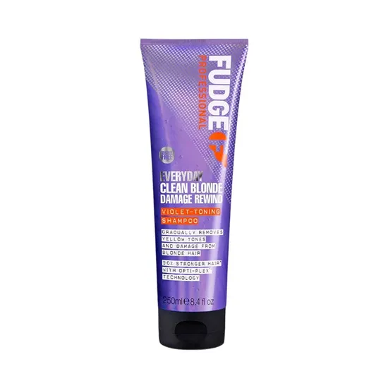 Fudge Professional Everyday Clean Blonde Damage Rewind Violet Toning Shampoo