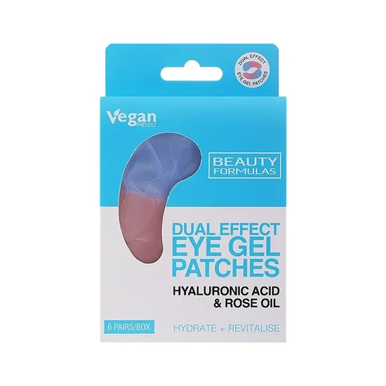Beauty Formulas Dual Effect Eye Gel Patches With Hyaluronic Acid & Rose Oil