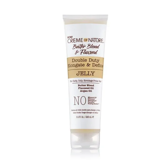 Creme Of Nature Butter Blend & Flaxseed Double Duty Elongate & Define Jelly