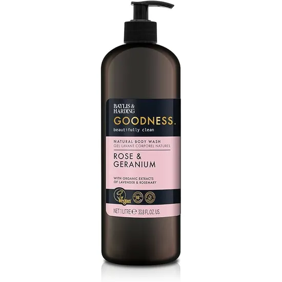 Baylis & Harding Goodness Rose & Geranium Natural Body Wash