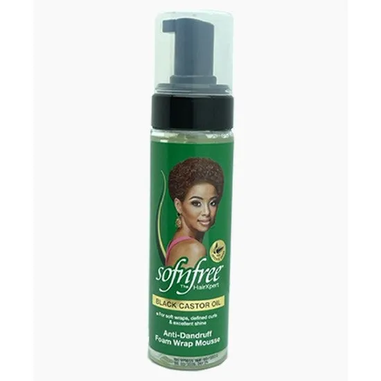 Sofn'Free Black Castor Oil Foam Wrap Mousse
