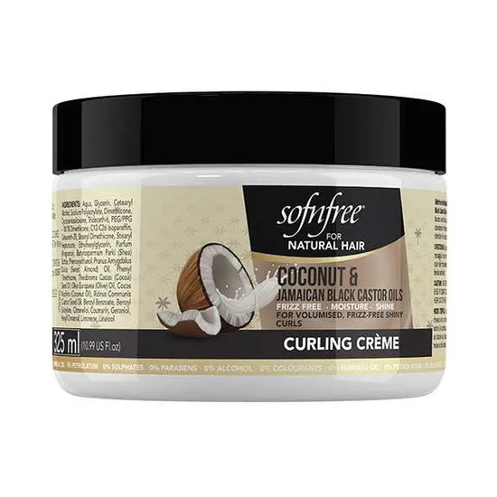 Sofn'Free For Natural Hair Coconut & Jamaican Black Castor Oil Curling Creme