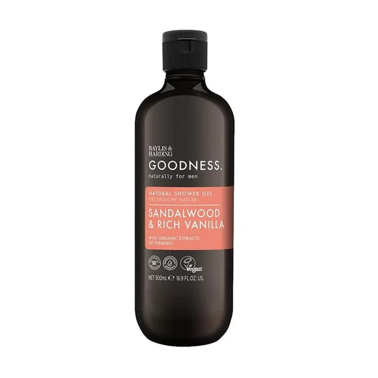 Baylis & Harding Goodness Mens Sandalwood & Rich Vanilla Shower Gel