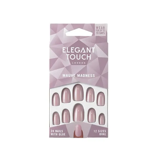 Elegant Touch Mauve Madness Nail With Glue