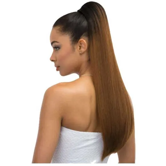 Janet Collection Noir Every Time Synthetic Peach DS Ponytail