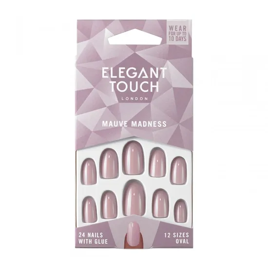 Elegant Touch Mauve Madness Nail With Glue