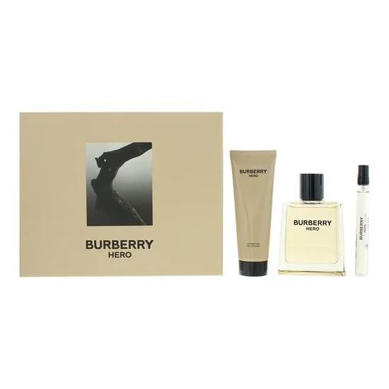 Hero Burberry Hero For Men Gift Set: Eau De Toilette 100ml Shower Gel 75ml Eau De Toilette 10ml