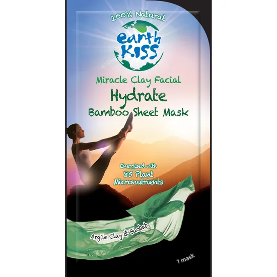 Montagne Jeunesse Earth Kiss Miracle Clay Facial Hydrate Bamboo Sheet Mask