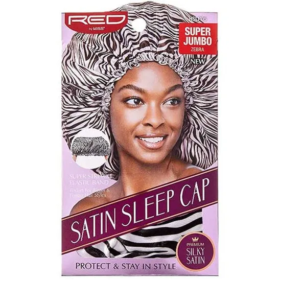 Kiss Satin Sleep Cap Zebra Super Jumbo