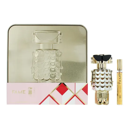Paco Rabanne Fame Eau De Parfum 80ml + 10ml Travel Spray Gift Set For Her
