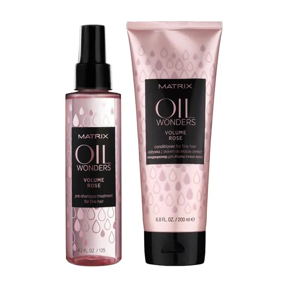Matrix Oil Wonders Volume Rose Retail Duo Pre Shampoo Treatment Oil & Conditioner