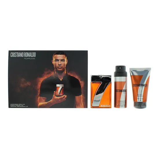 Cristiano Ronaldo CR7 Fearless Gift Set 100ml Eau De Toilette + 150ml Shower Gel + 150ml Body Spray