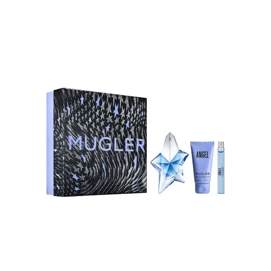 Mugler Angel 50ml Eau De Parfum + 50ml Body Lotion + 10ml Eau De Parfum Gift Set