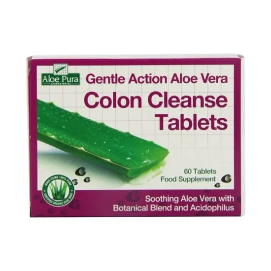 Aloe Pura Gentle Action Aloe Vera Colon Cleanse Tablets