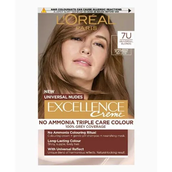 L'oreal Paris Excellence Creme No Ammonia Triple Care Hair Colour 7U Universal Blonde
