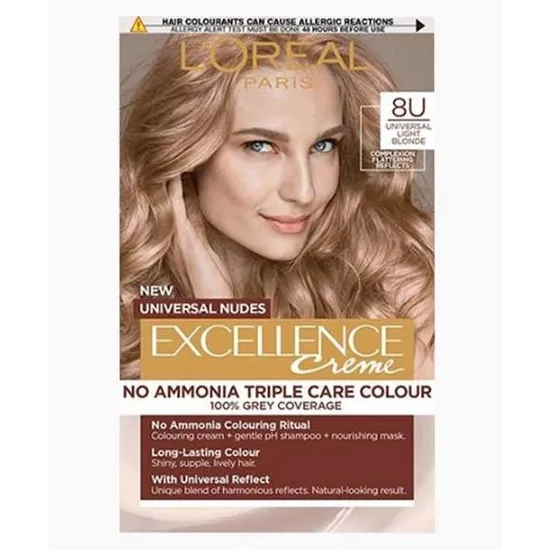 L'oreal Paris Excellence Creme No Ammonia Triple Care Hair Colour 8U-Universal Light Blonde