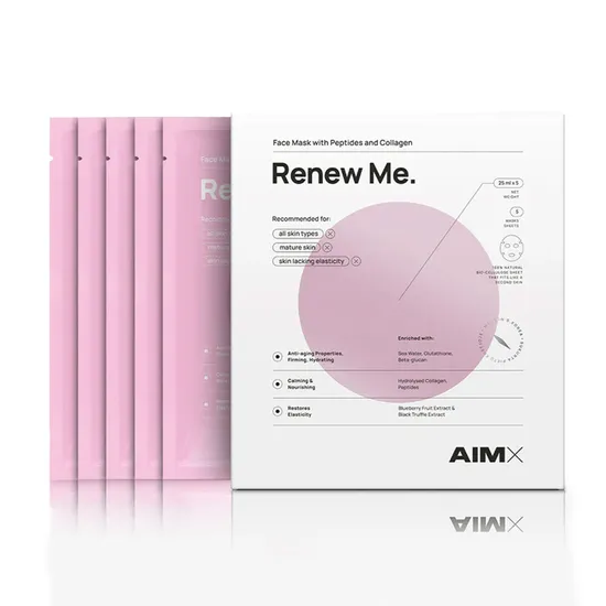 Aimx Sheet Mask With Peptides & Collagen "Renew Me" 5 Sheets