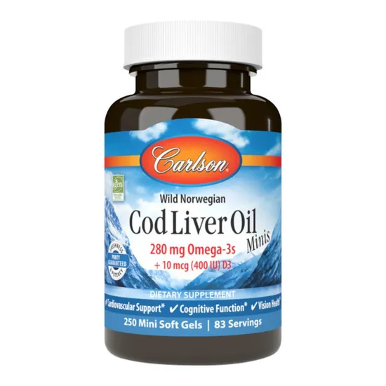 Carlson Labs Cod Liver Oil 280mg Mini Softgels