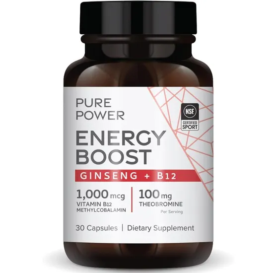 Pure Power Energy Boost With Ginseng B12 Capsules