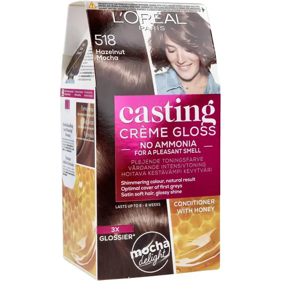 L'oreal Paris Casting Creme Gloss Conditioning Colour 518 Hazelnut Moccaccino