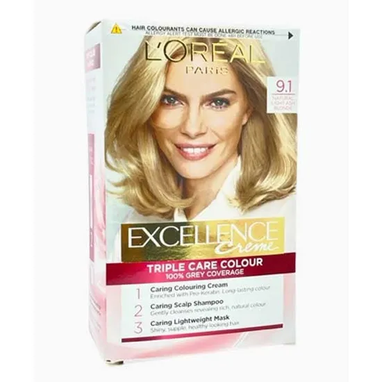 L'oreal Paris Excellence Creme Colour 9.1 Natural Light Ash Blonde