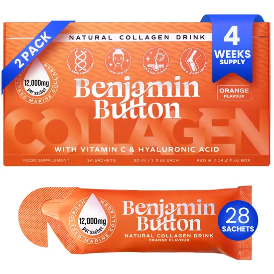 Benjamin Button Orange 10,000mg Marine Collagen Liquid Sachets
