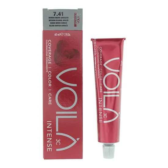 Intercosmo Voila 3C Intense Hair Colour 7.41 Medium Blonde Amber