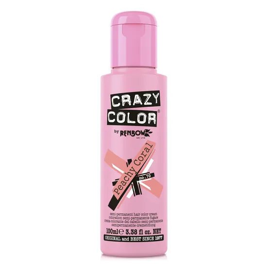Crazy Color Semi Permanent Hair Colour Cream Peachy Coral
