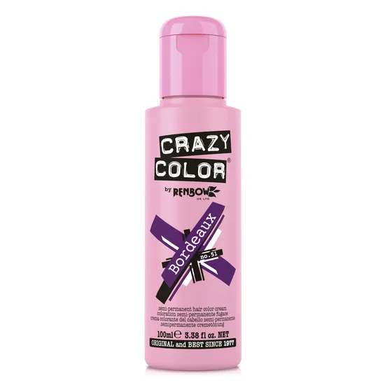 Crazy Color Semi Permanent Hair Colour Cream Bordeaux