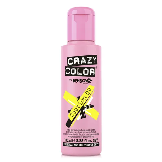 Crazy Color Semi Permanent Hair Colour Cream Caution Uv